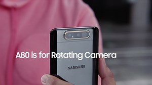 Galaxy A80 is for Rotating Camera. Epic on both sides. Meet the new #GalaxyA80. Built for the Era of Live. | Samsung