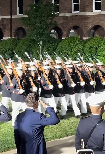 Marines Pass In Review