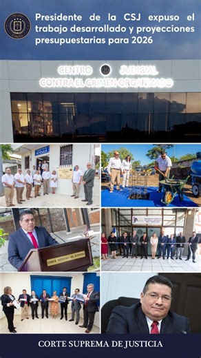Corte Suprema de Justicia SV on Instagram: "CSJ presenta avances 2025 y presupuesto 2026: modernización, nuevas sedes y mejoras para un servicio de justicia más eficiente."