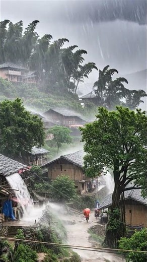 Wind & Rain Lashing the Countryside 🌬️🏡