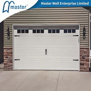 [Hot Item] Customized Galvanized Steel Insulated Modern Design Woodgrain Sectional Garage Door for House
