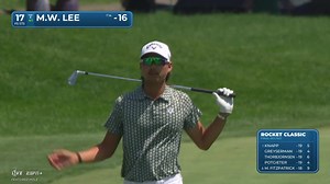 Min Woo Lee makes birdie on No. 17 at Rocket Classic