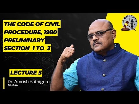 THE CODE OF CIVIL PROCEDURE, 1980 PRELIMINARY SECTION 1 TO 3