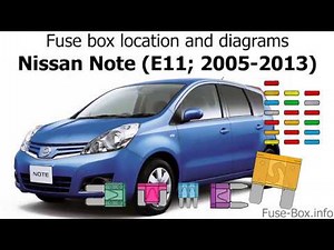 Fuse box location and diagrams: Nissan Note (2005-2013)