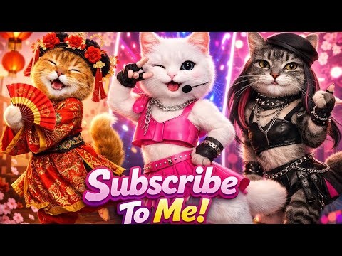 K-Pop Style Dancing Cats – Cute & Funny Cat Performance! 😻✨#cats