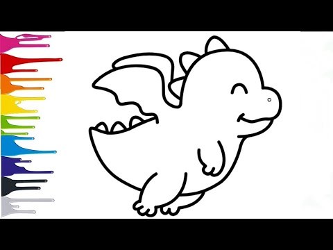 COMO DESENHAR UM DRAGÃO FOFO E FÁCIL [PASSO A PASSO]