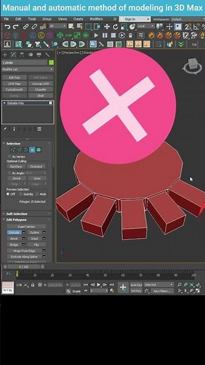Efficient Cylinder Modeling Techniques in 3ds Max: Manual vs. Automated #shorts #3dsmax #modeling