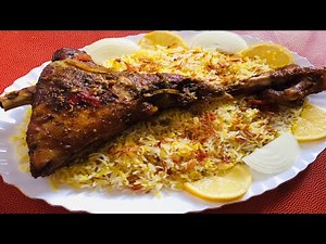 Lamb Mandi Recipe By TastyCookings.com|Arabian Meat Mandi With Biryani Rice | Roasted Goat Mandi