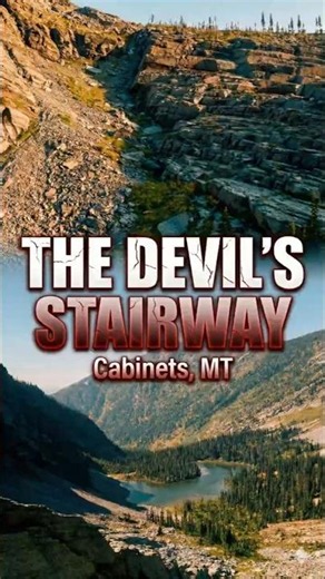 Hiking the "Devil's Stairway" in Montana ⛰️‪@hyoh-wu‬ #shorts