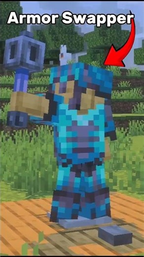 Armour Swapper machine in Minecraft 🔥| #minecraft #YesCutiPie #ytshorts #shorts