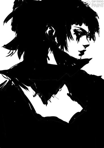 ₊˚⊹ daily sketch 02 ⊹˚₊ (intense, monochrome, anime drawing) #sketch #drawing