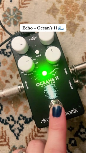 Echo Reverb on Electric Harp🩵 #guitarpedals #electroharmonix #harp #ehx #sounddesign #electricharp