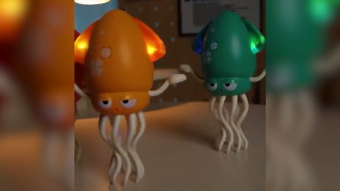 Dancing Octopus Toy for Babies, Electric Crawling Squid Toy with Music & Lights, Fishing Rod & Avoidance Sensor, Tummy Time Toys Baby Toys for 1 2 3 Years Old, Green