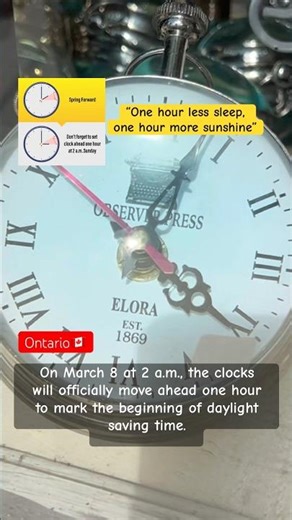 Spring Forward | Daylight Saving Time | 🇨🇦 #ontario