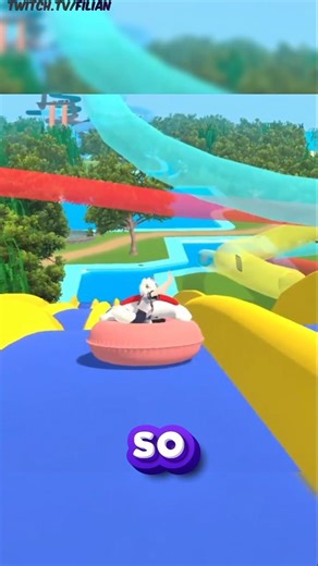 filian gets on a water slide and then randomly gets yeeted into the air #shortvideo #shorts