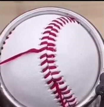 How baseballs are made. Fun fact: All baseballs are hand-stitched.