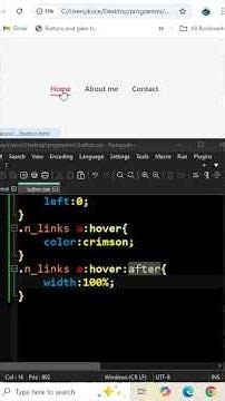 Underline Button link hover effect. #shorts #coding