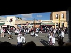 Traditional Maypole Dancing at Moonta during the Kernewek Lowender 2017