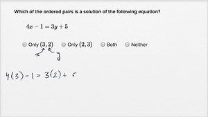 Worked example: solutions to 2-variable equations