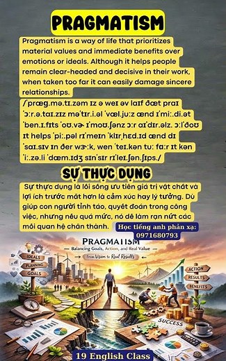 "Sự thực dụng" tiếng Anh là gì? #vocabulary #19english #studywith #hoctienganh #facts