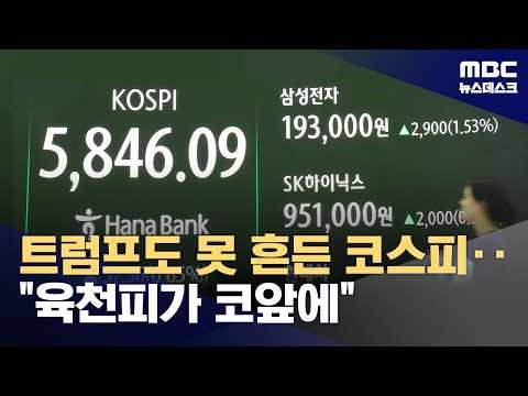 "육천피가 코앞에"‥관세 외풍에도 개인 매수세에 또 사상최고치 (2026.02.23/뉴스데스크/MBC)