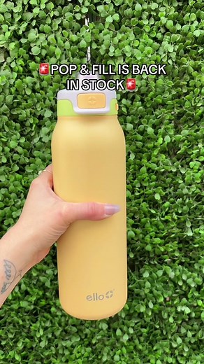 Because unscrewing your lid to fill it up is so 2000 and late. Pop & Fill is back in stock! #waterbottle #popandfill #ello #elloproducts #backinstock #new #musthave