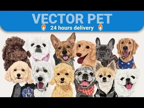 Create custom vector pet portraits from your pet photos