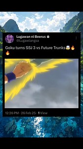 544K views · 15K reactions | Goku turns ssj 3 vs future trunks #anime #animeedit #art #fypシ゚ #viralvideo #trendingreels #dragonball #Goku #beerus #mrbeast #dragonballsuperbroly | Lugawan ni Beerus | Facebook