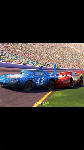 The moment Lightning McQueen became a legend🔥 #edit #LightningMcQueen #PixarCars #TheKing #Shorts