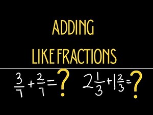 Adding Like Fractions | made easy