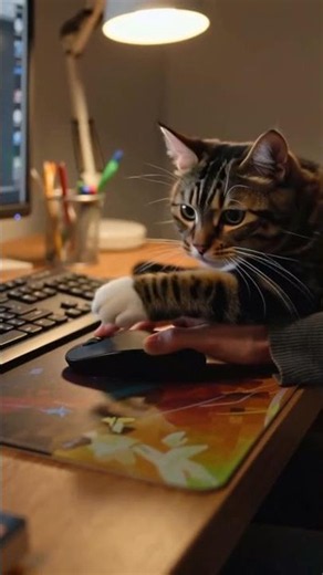 パソコン作業を強制終了する手 / Time to stop working, human #shorts