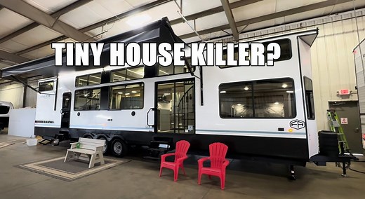 This Destination Trailer Ups the RV Game With 2 Lofts, 2 Bathrooms, and 2 Slide-Outs