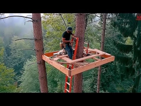 Building Incredible TREEHOUSE CABIN with Full Interior