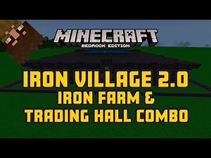 Iron Village 2.0 Tutorial | Iron Farm & 80 Villager Trading Hall Combo | Minecraft Bedrock 1.19.41