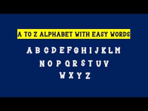 ABC learning, Learn A to Z Alphabet With Easy Words 📘 Fun PowerPoint Animation