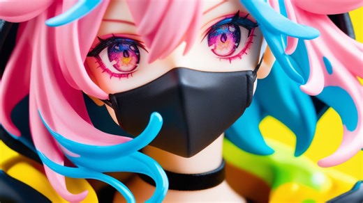 PVC Style Model 让创作 手办 变得简单！一个基于 Pony 训练的 PVC 材质模型，可以用于生成手办，效果非常不错，图片来源于 C 站。