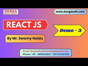 REACT JS tutorials || Demo - 3 || by Mr. Swamy Naidu On 25-09-2024 @8AM IST