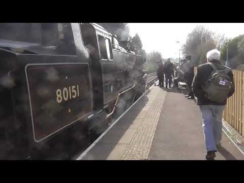 LB&SCR A1 Class Nos 72 Fenchurch & W8 Freshwater running around it's train at East Grinstead