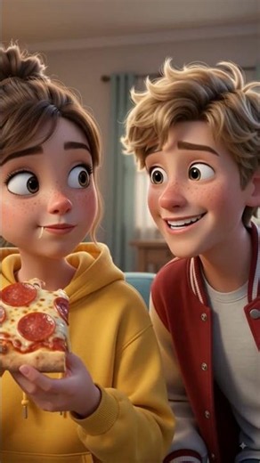 😂 She Said "Just One Bite"... Then Did THIS! 🍕 #shorts #comedy #animation