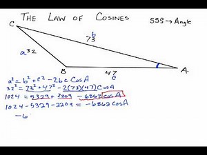 Using the Law of Cosines (SSS) to find an angle