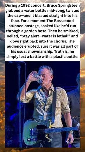 The song almost stopped—because he tried to drink water the wrong way