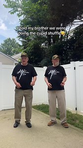 He was so confused 🤣🤪 #cupidshufflechallenge #cupidshuffle #hanelinetwins #dance #funny #fypシ #trend #foryoupage #veteransoftiktok Cupid shuffle trend Cupid shuffle challenge | Hanelinetwins