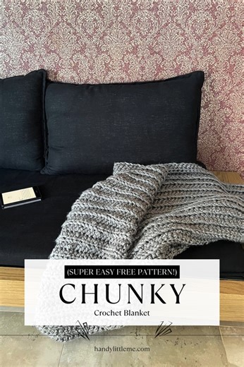 Looking for your next cozy make? This beginner-friendly blanket works up fast with chunky yarn and simple stitches! Perfect for snuggling, gifting, or decorating your home. 👇 Grab the free pattern — link in the comments! #crochetblanket #freecrochetpattern #chunkycrochet #cozyhome #handylittleme #beginnercrochet | Handy Little Me