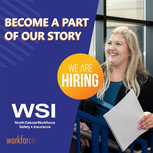 Workforce Safety & Insurance is hiring a Director of Policyholder Services in Bismarck. This senior leadership role provides strategic oversight of underwriting, premium audit, compliance, and collections for North Dakota’s workers’ compensation insurance fund, with a focus on operational excellence, regulatory compliance, and exceptional service to employers. Minimum Qualifications: -Bachelor’s degree in accounting, business or public administration, finance, statistics, economics, risk managem