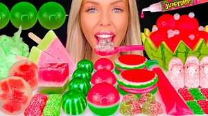 127K views · 1.8K reactions | ASMR WATERMELON DESSERT MUKBANG, FRUIT...