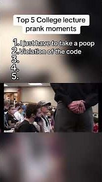 Top 5 college lecture prank moments #prank