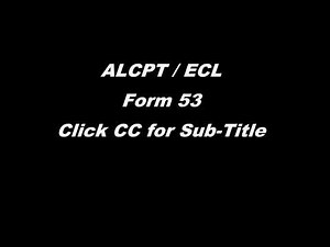 ALCPT ECL : FORM 53