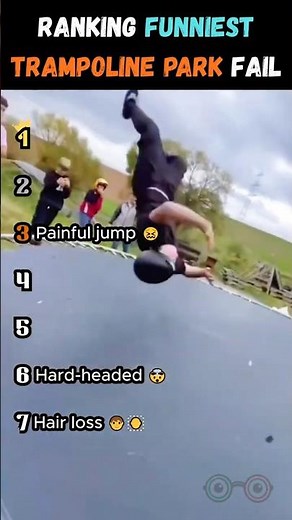Ranking The Funniest Trampoline Park Fail Moment #shorts #funny #ranked