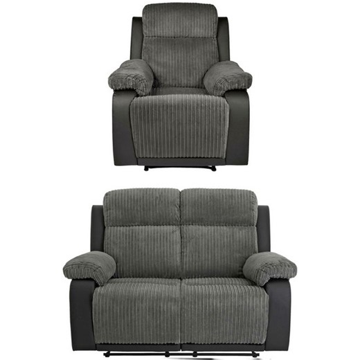 Buy Argos Home Bradley Chair & 2 Seater Recliner Sofa - Charcoal | Sofa sets | Argos