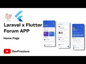 How To Build A Forum App With Laravel and Flutter - Home Page